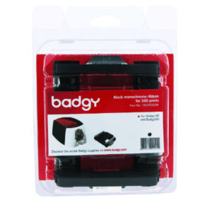 BADGY CBGR0500K Black Monochrome Ribbon (500 Prints)