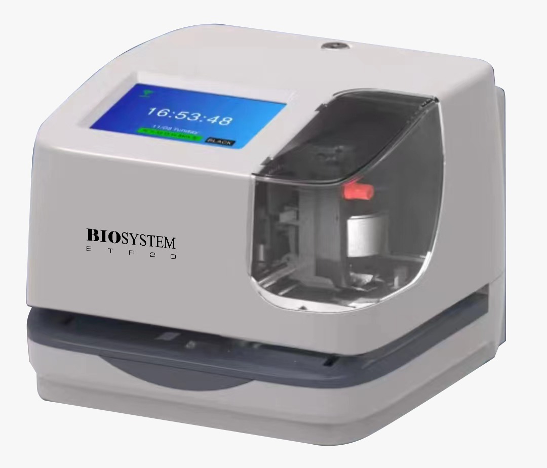 BIOSYSTEM Time & Date Stamping Printer Machine ETP20 (Big Color Screen)