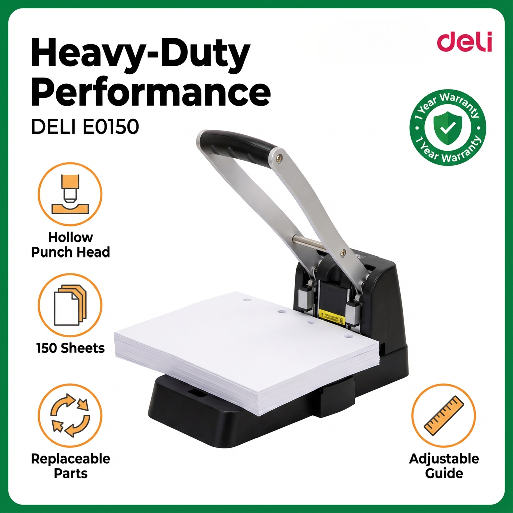 DELI Heavy Duty Hole Puncher Machine E0150 - Image 7