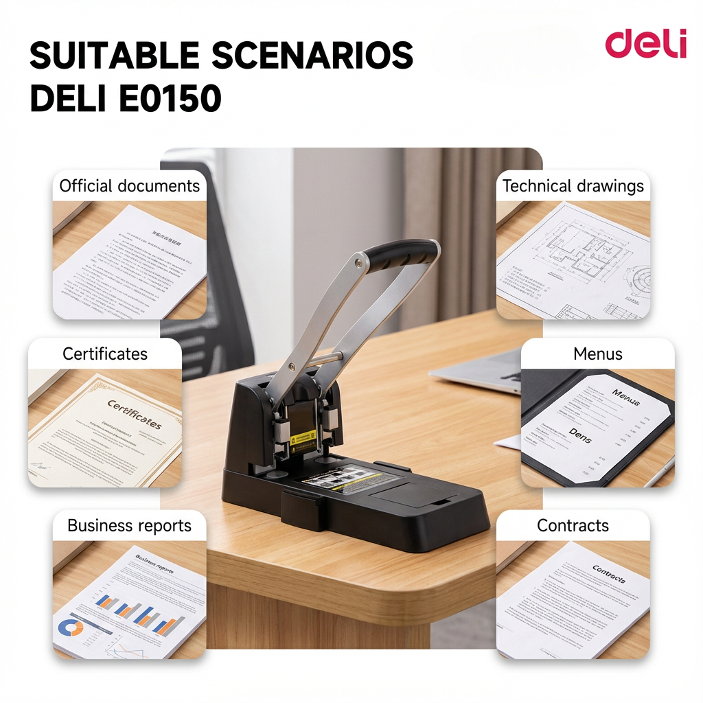 DELI Heavy Duty Hole Puncher Machine E0150 - Image 2