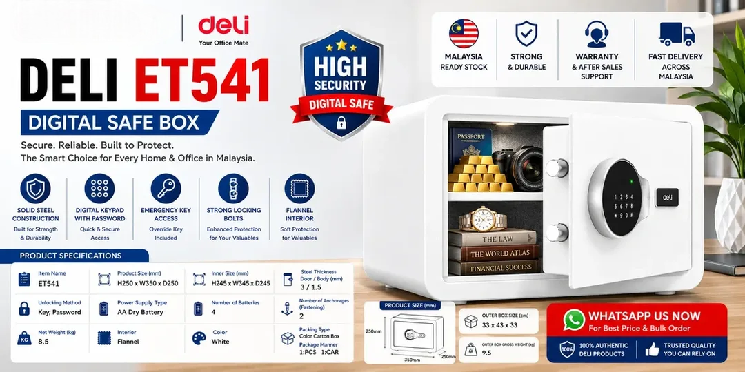 DELI Digital Safe Box ET541 - Image 10