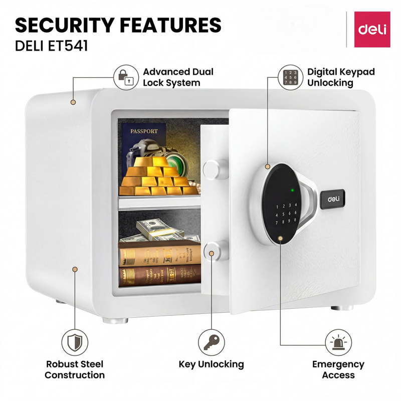 DELI Digital Safe Box ET541 - Image 9