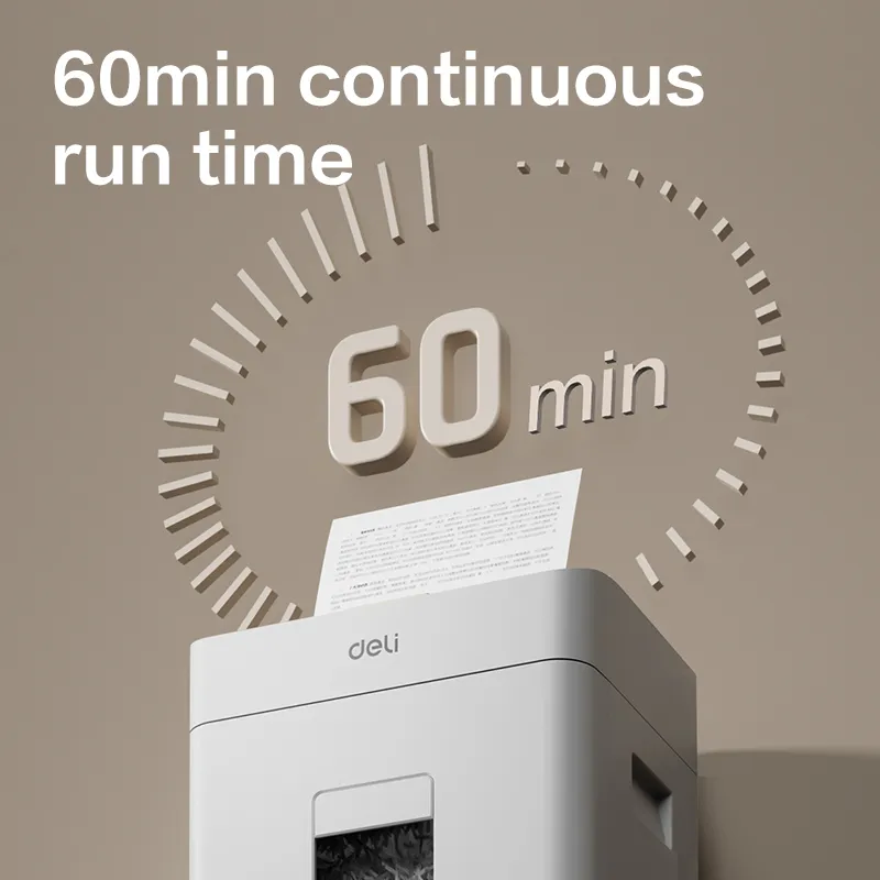 DELI Auto Feed Paper Shredder Machine ET080 (Cross-Cut 4 x 12mm) - Image 7
