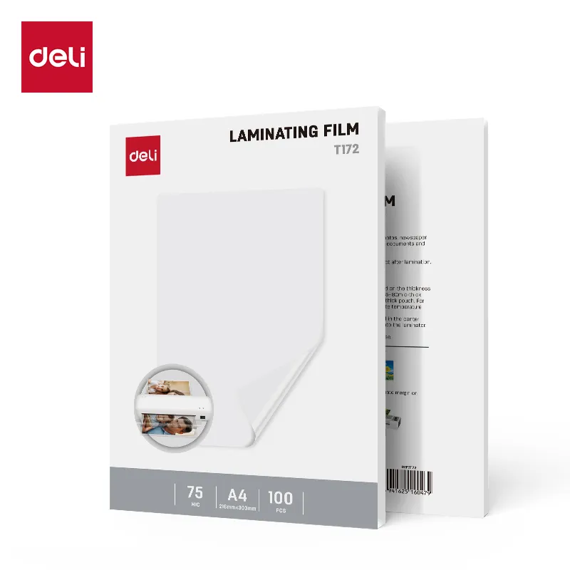 DELI A4 70 mic Laminator Flim ET172 (Laminating Pouches)