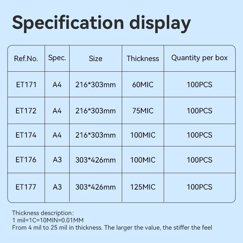 DELI A4 70 mic Laminator Flim ET172 (Laminating Pouches) - Image 9